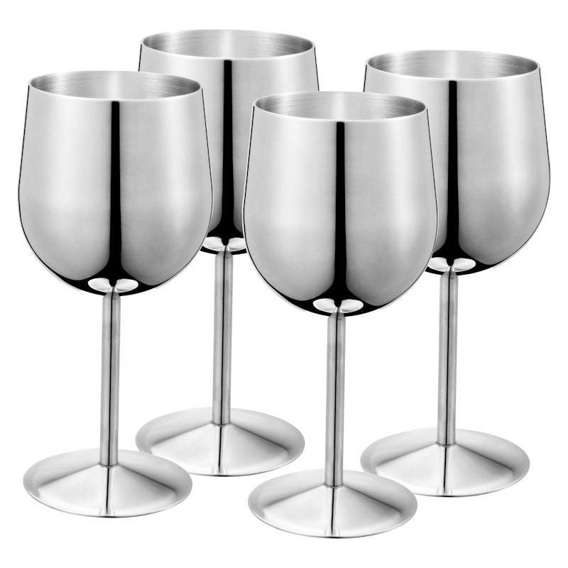 Violette Weingläser Edelstahl 4-er Set, 32 cl