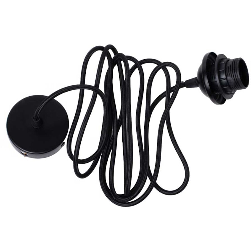 Edgeform Lampenaufhängung Für Hängelampe Mit Deckenbaldachin 300 cm, Schwarz