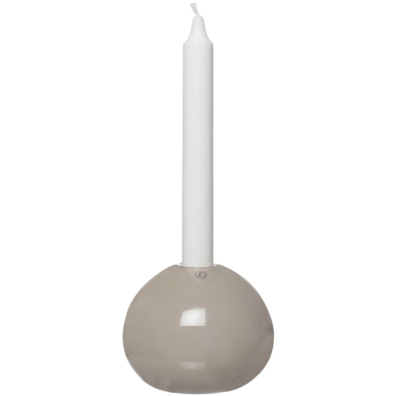Kerzenhalter Glas Ø11 cm, Beige