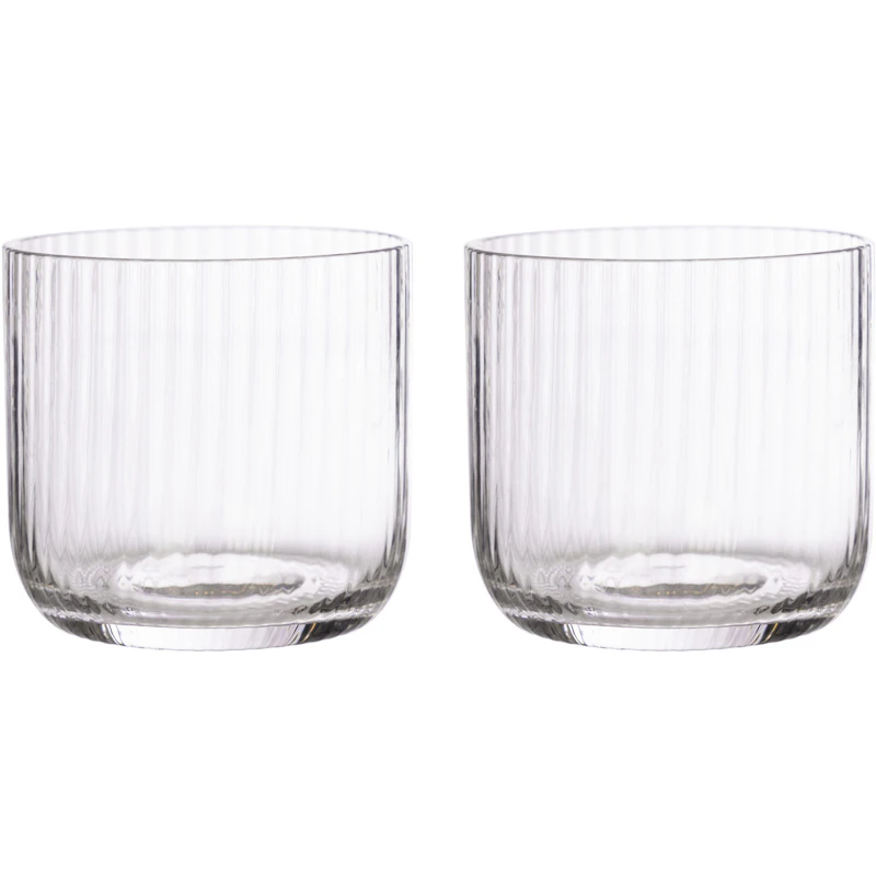 Gläser Geriffelt 25 cl 2-er Set, Transparent von ERNST