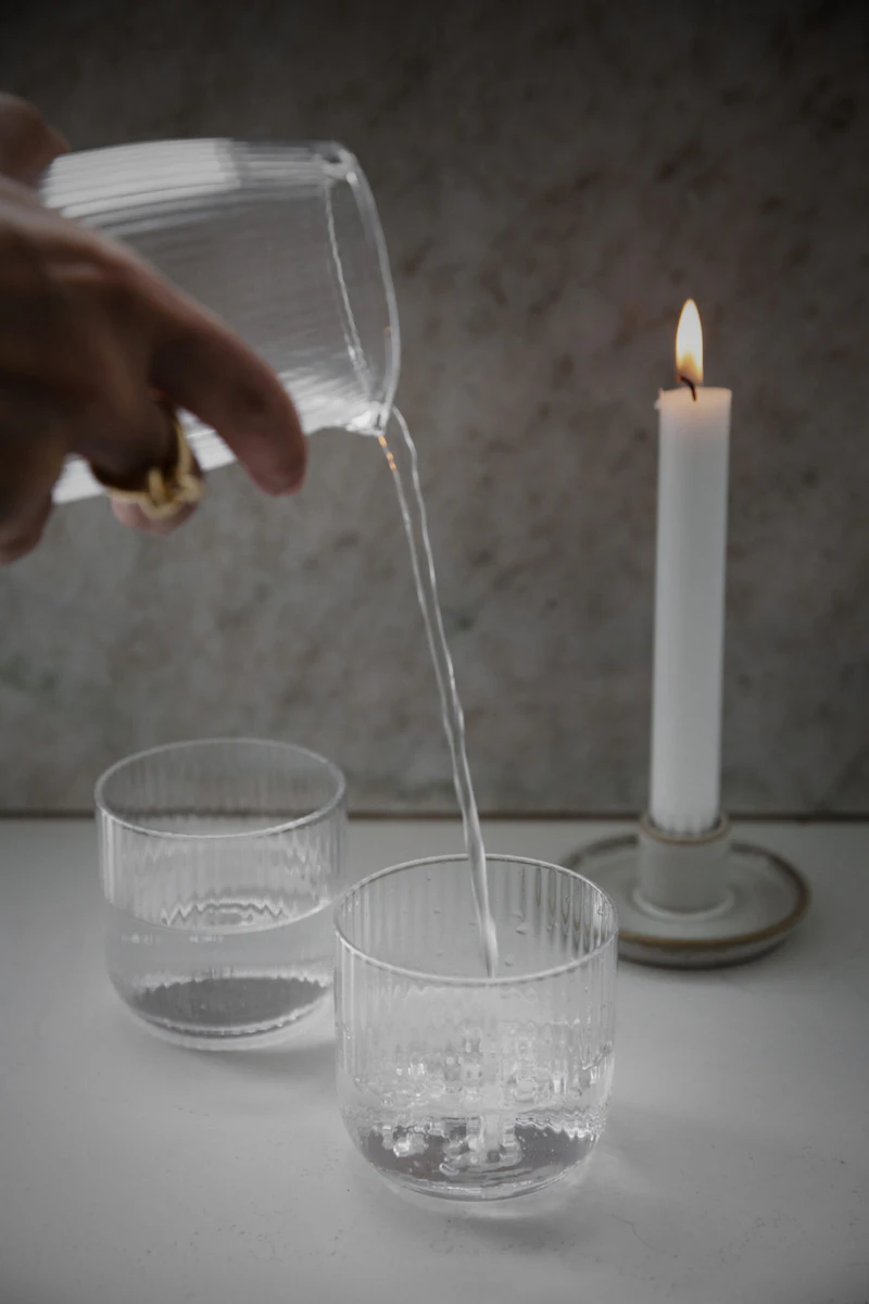 Gläser Geriffelt 25 cl 2-er Set, Transparent von ERNST