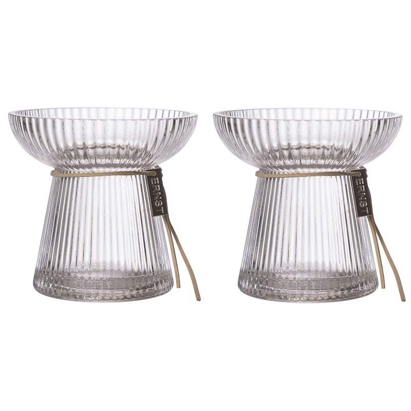 Birnenvase Mit Geriffelter Struktur 11 cm, 2-er Set