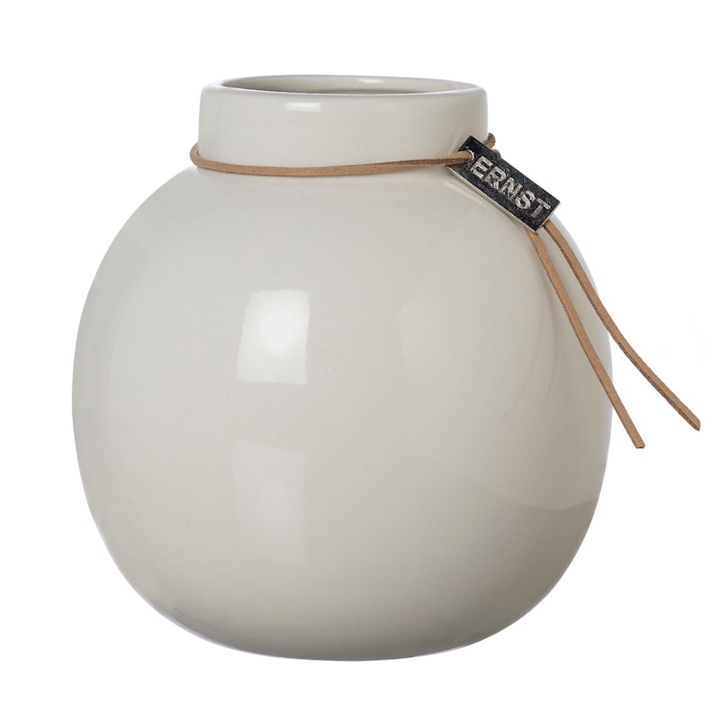 Vase Keramik Weiß, 13 cm