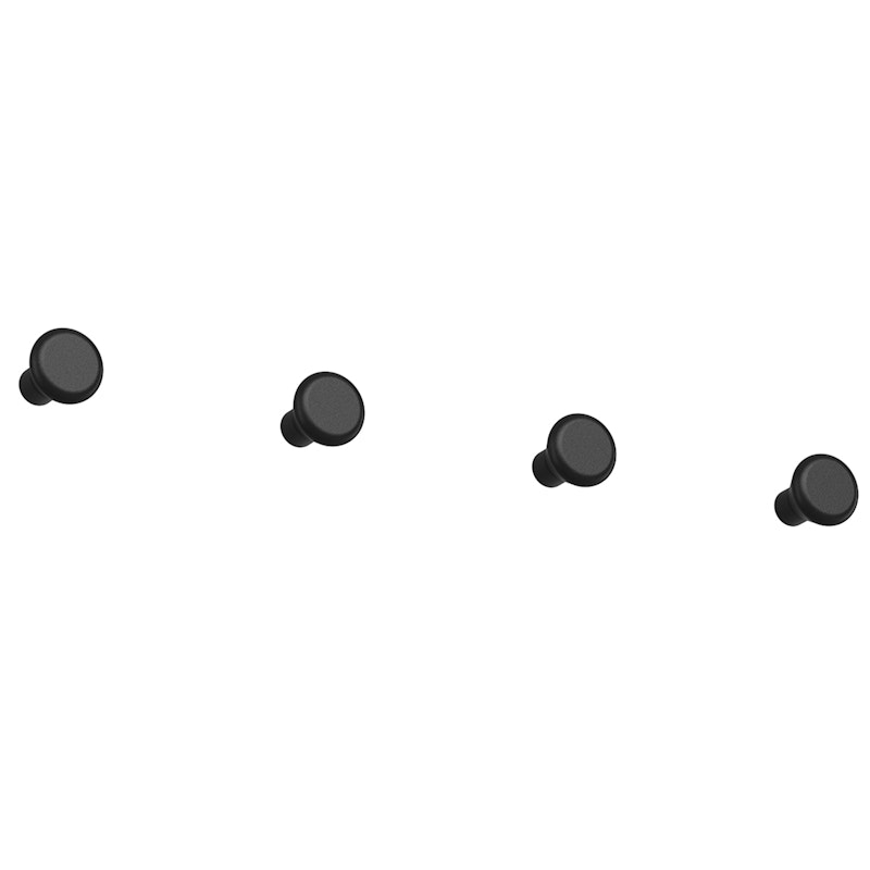 Classic Haken 4-er Set, Schwarz