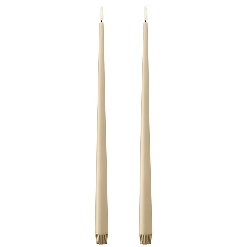 Led-Kerzen 2-er Set 40 cm, Pale Ginger