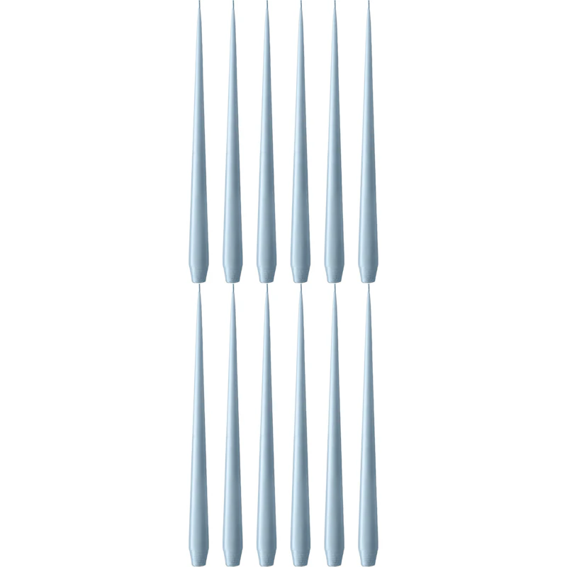 Spitzkerzen Matt 32 cm 12-er Set, Dusty Blue