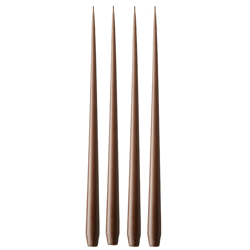 Spitzkerzen Matt 42 cm 4-er Set, Hazelnut