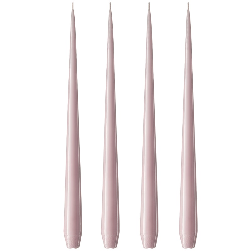 Spitzkerze Lackiert 32 cm 4-er Set, Soft Rose