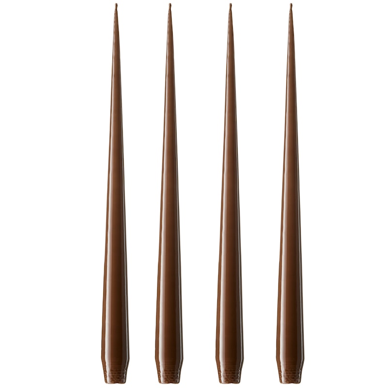 Spitzkerze Lackiert 32 cm 4-er Set, Hazelnut