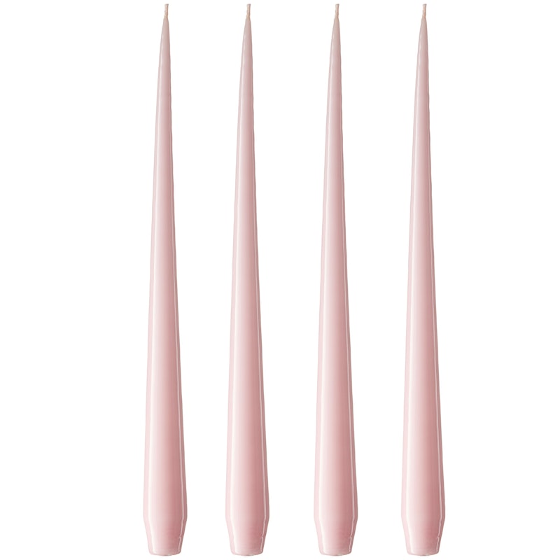 Spitzkerze Lackiert 32 cm 4-er Set, Rose Quartz