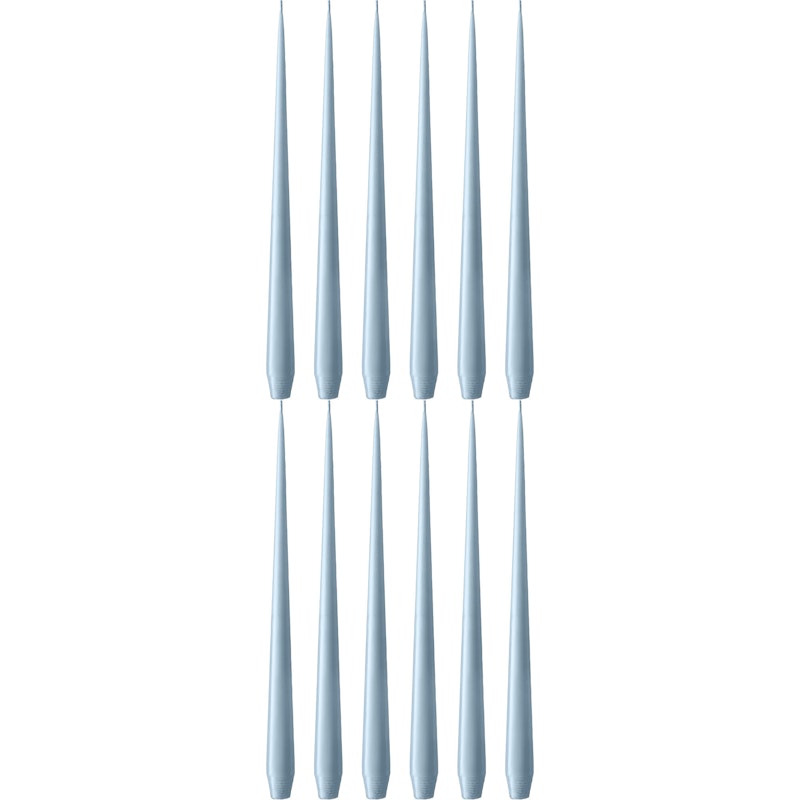 Spitzkerzen Matt 32 cm 12-er Set, Dusty Blue