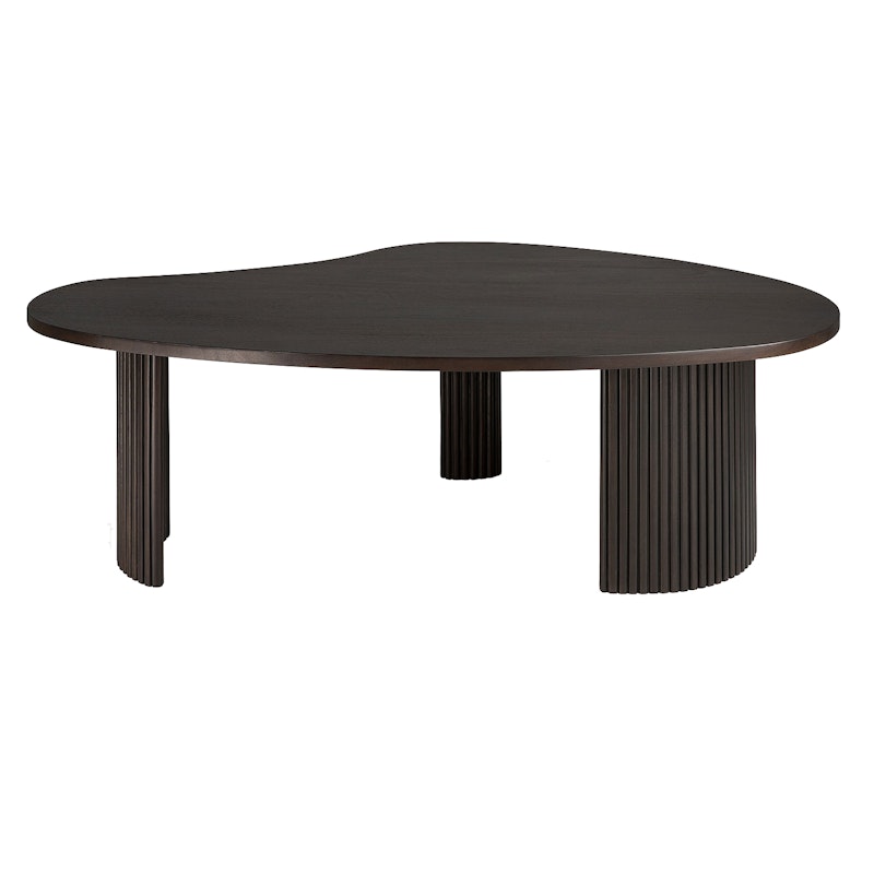 Mahogany Boomerang Kaffeetisch Dunkelbraun, 125x75x40 cm