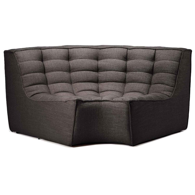 N701 Ecksofa runde ecke, Dark Grey