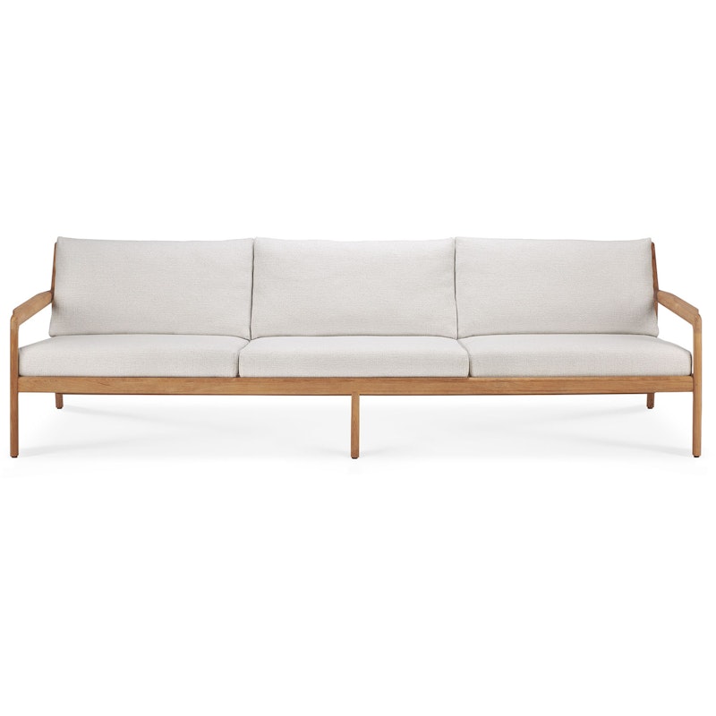 Teak Jack Sofa Outdoor Altweiß, 3-Sitzer