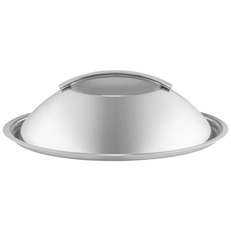 Vaulted Lid Brushed Steel, 24 cm