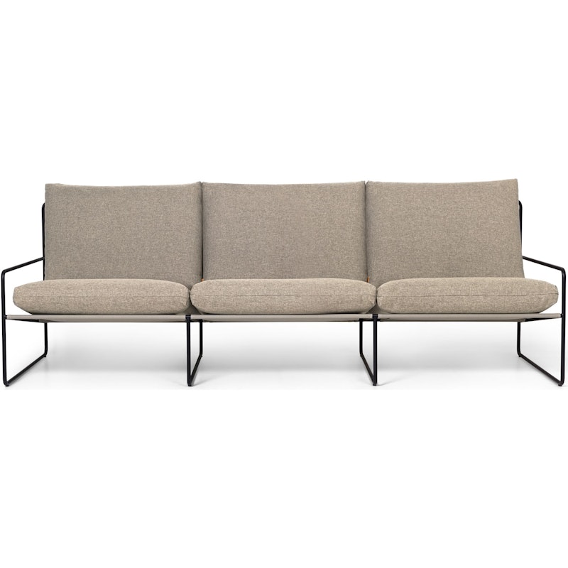 Desert Dolce Sofa Dark Sand / Schwarz, 3-Sitzer