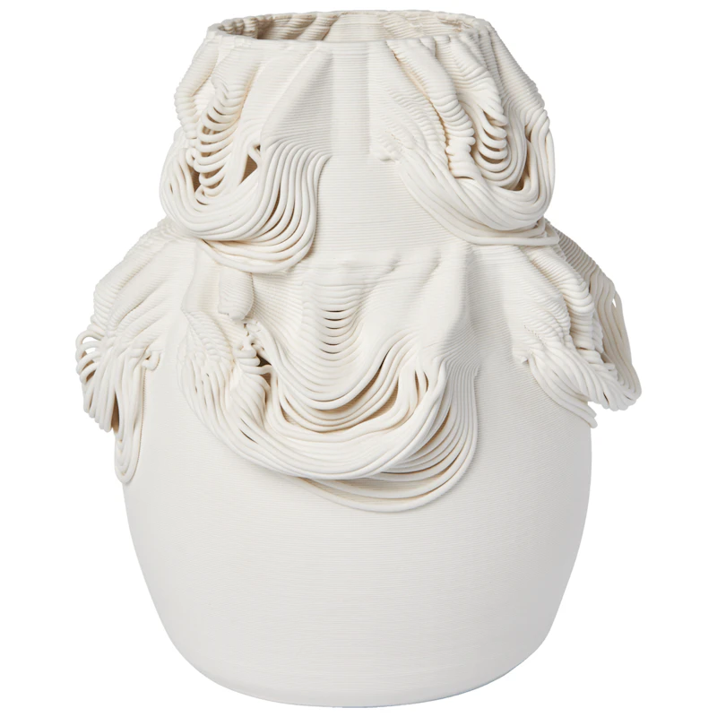 Drisca Vase 23 cm, Altweiß