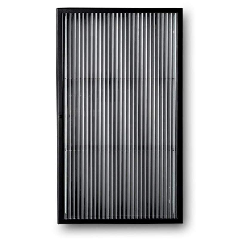 Haze Wall Cabinet - Reeded Glas - Black