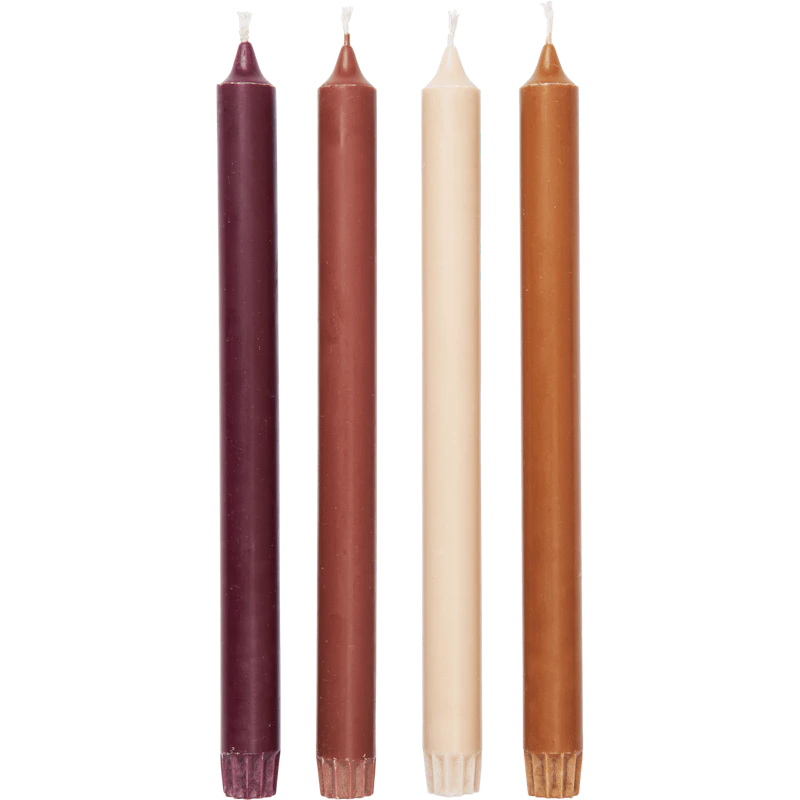Pure Kerzen 30 cm 4-er Set, Roseate Blend