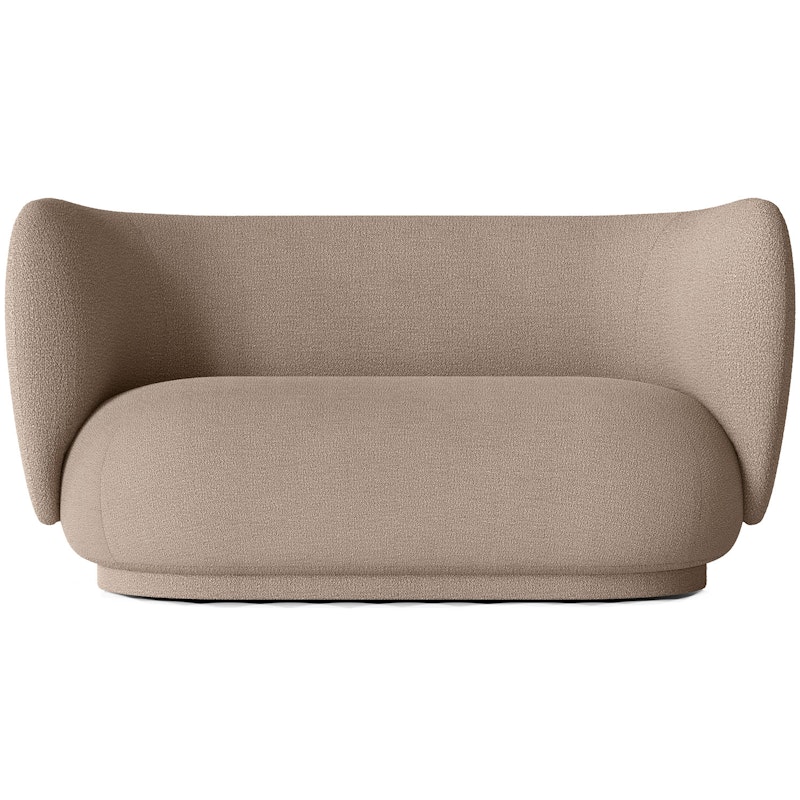 Rico Buclé 2-Sitzer-Sofa, Sand