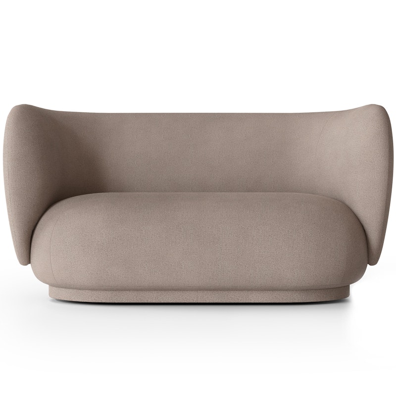 Rico Brushed 2-Sitzer-Sofa, Warmes Grau