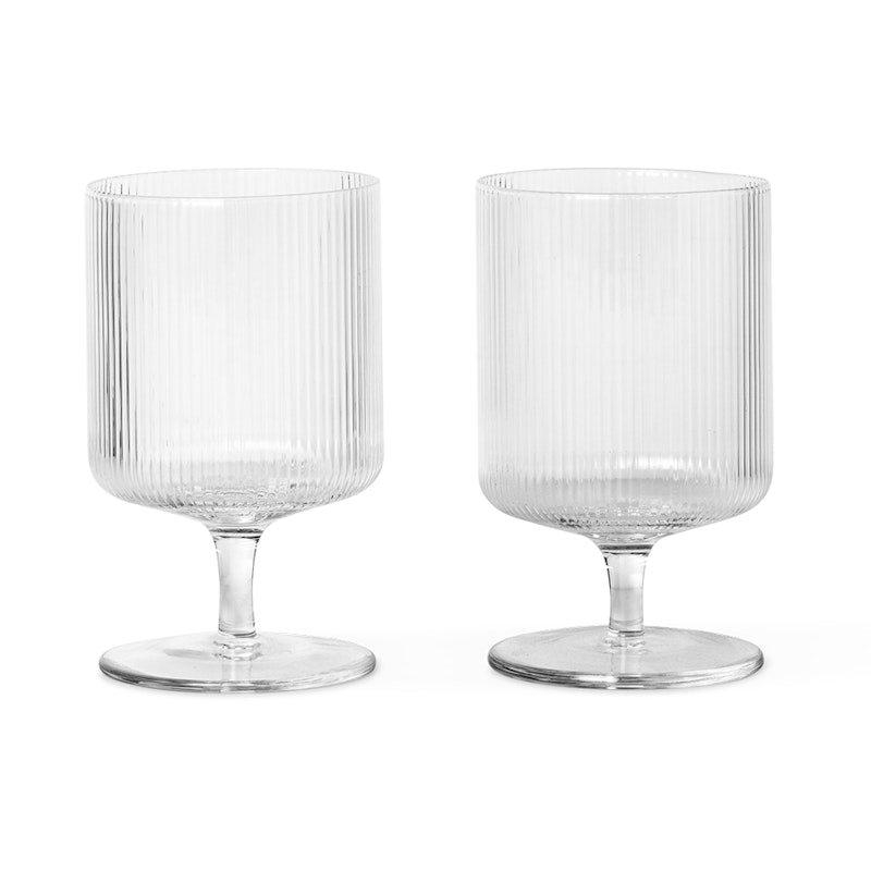 Ripple Wine Glass 2 pcs. Weinglas 2-er Set Transparent