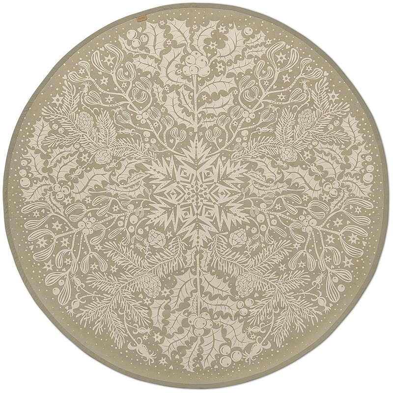 Winter Forest Weihnachtsbaumteppich Ø120 cm, Sage