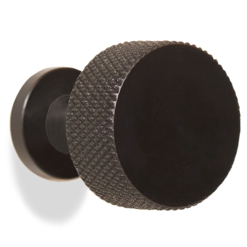 Angle Haken / Knopf Ø3 cm, Schwarz