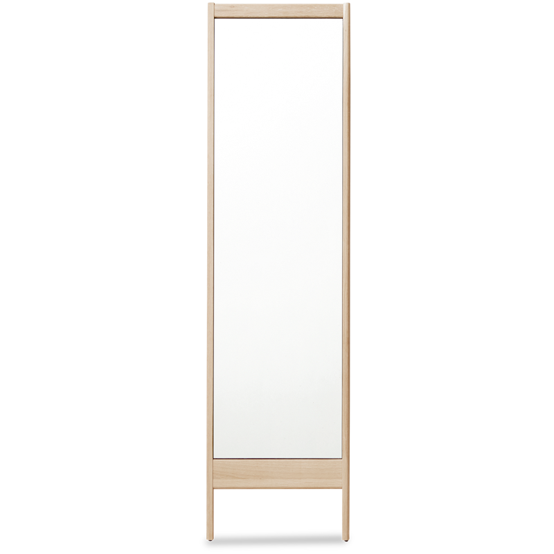 A Line Spiegel 52x195 cm, Geölte Eiche Weiß