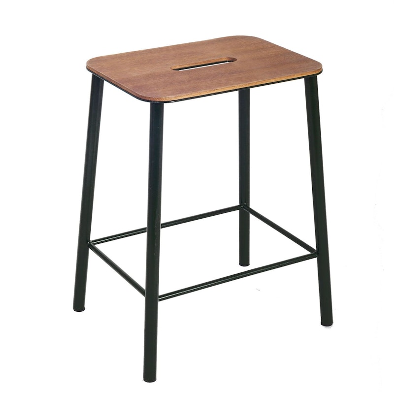 Adam Stool Hocker H50 cm, Schwarz/Eiche