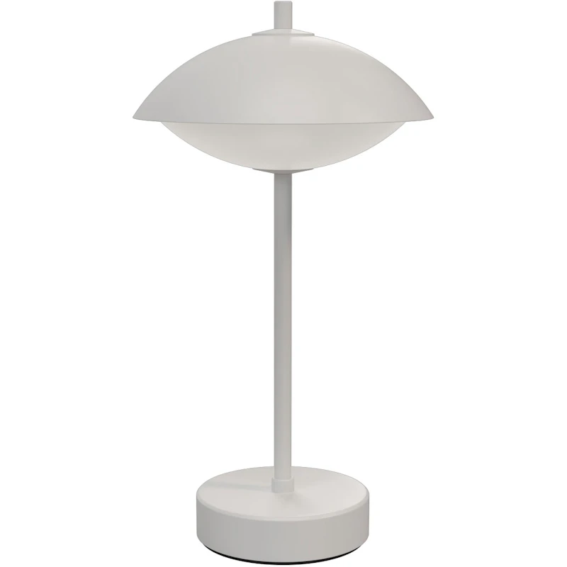 Clam Tischlampe Tragbar, Weiß