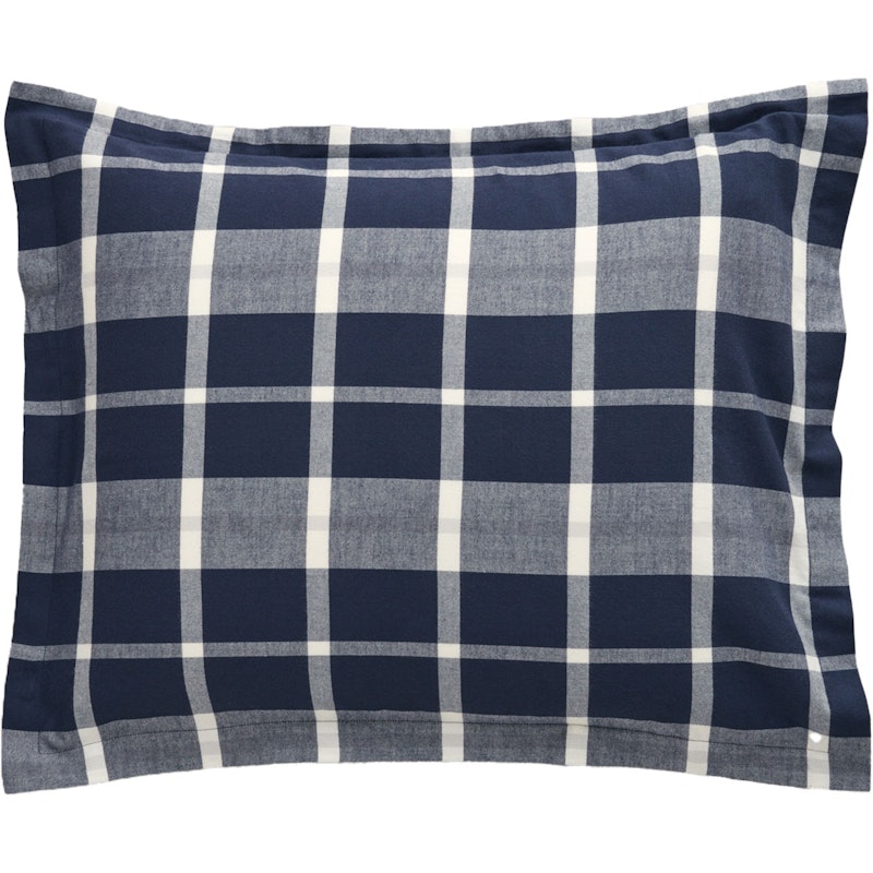 Flannel Check Kissenbezug Marine 50x60 cm