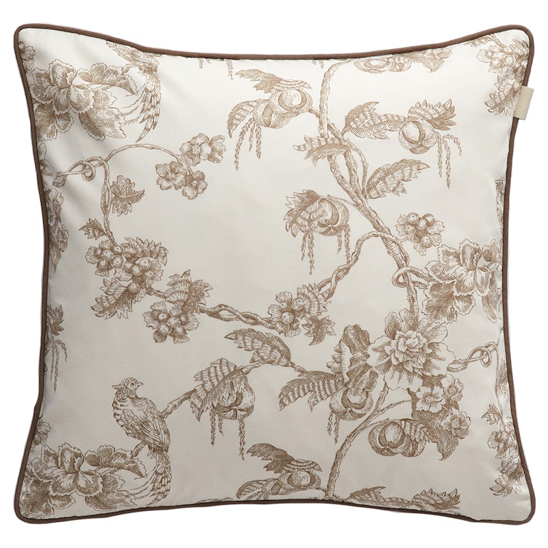 Sateen Tree Print Kissen 50x50 cm, Taupe Beige