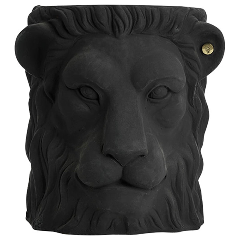 Garden Glory Lion Pot Topf L, Schwarz