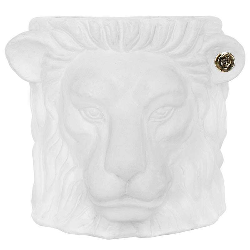 Garden Glory Lion Pot Topf S, Weiss