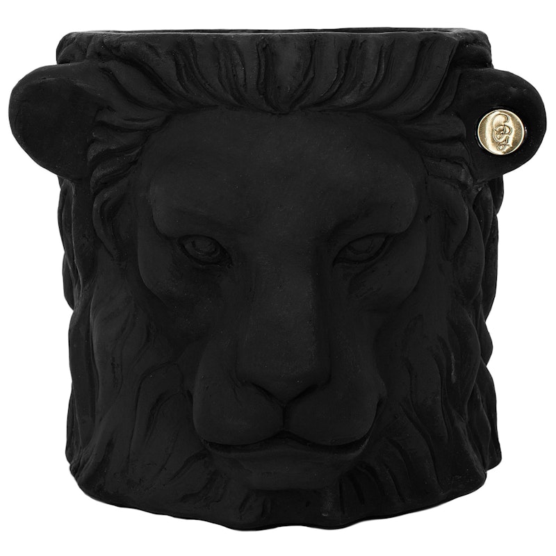 Garden Glory Lion Pot Topf S, Schwarz