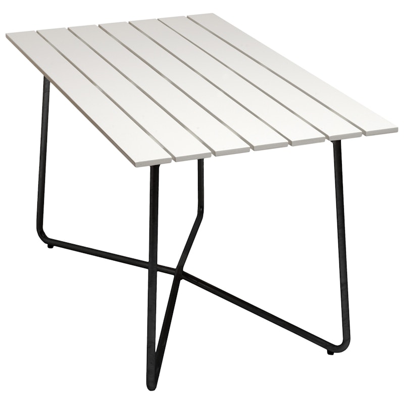 B25A Tisch, White lacquered Eiche / Schwarz