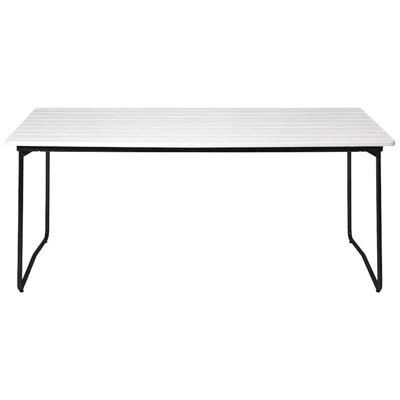 B31 Tisch 92x170 cm, White lacquered Eiche / Schwarz