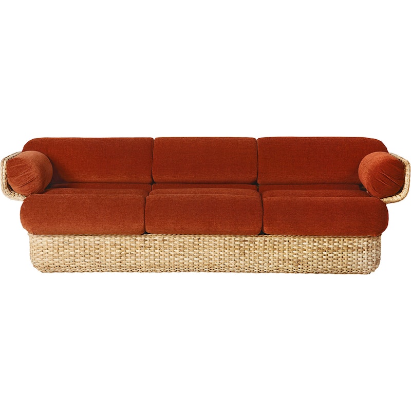 Basket 3-Sitzer-Sofa, Rattan / Belsuede Sp Fr 133