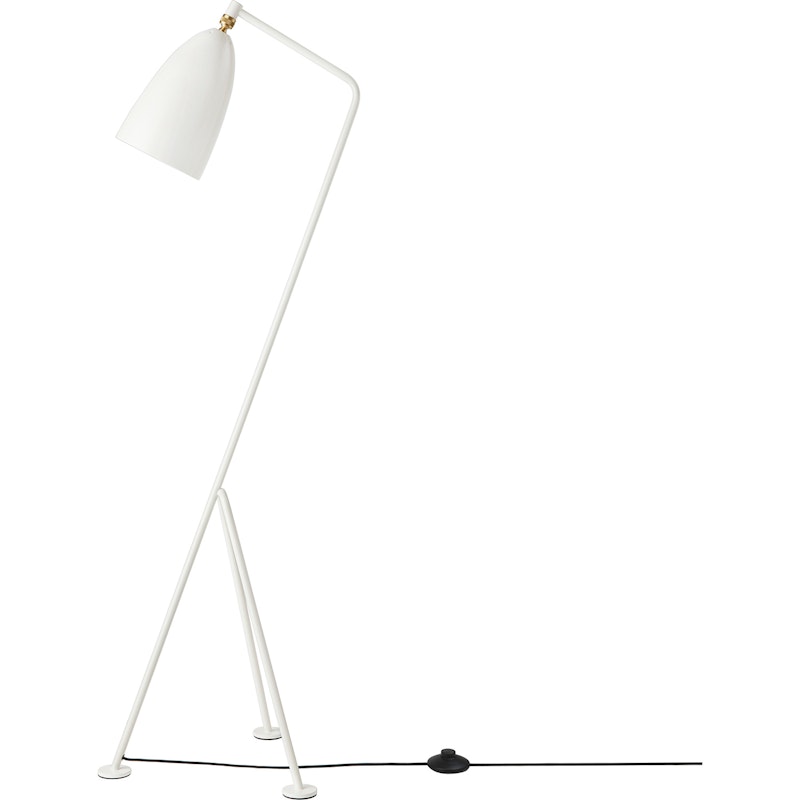 Gräshoppa Stehlampe, Glossy Alabaster White