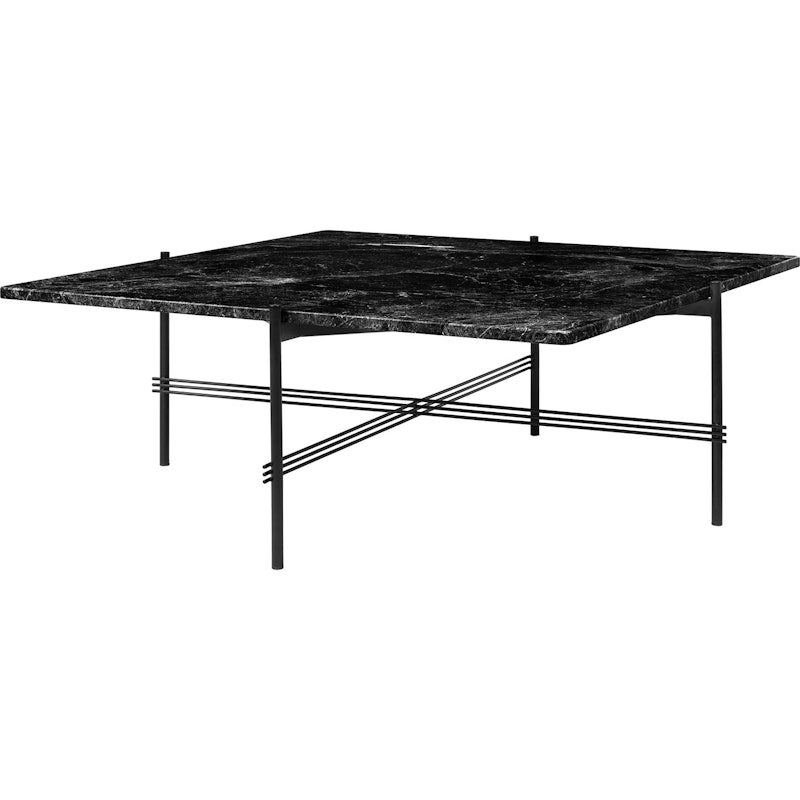 TS Kaffeetisch 105x105 cm, Schwarz / In Schwarzem Marmor