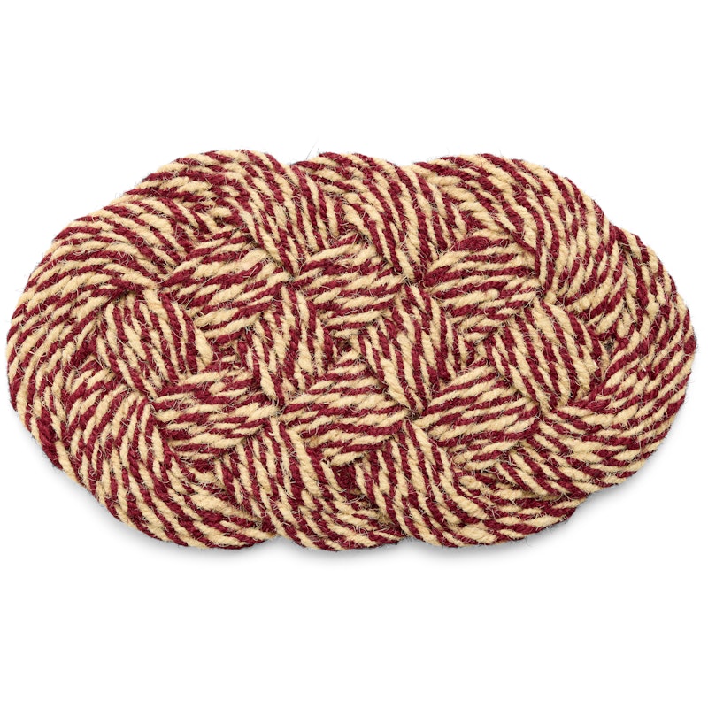 Coco Fußabtreter Swirl 40x80 cm, Bordeaux / Altweiß