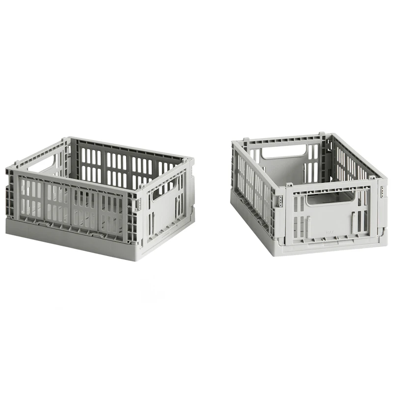 Colour Crate Aufbewahrungsboxen Mini 2-er Set, Hellgrau