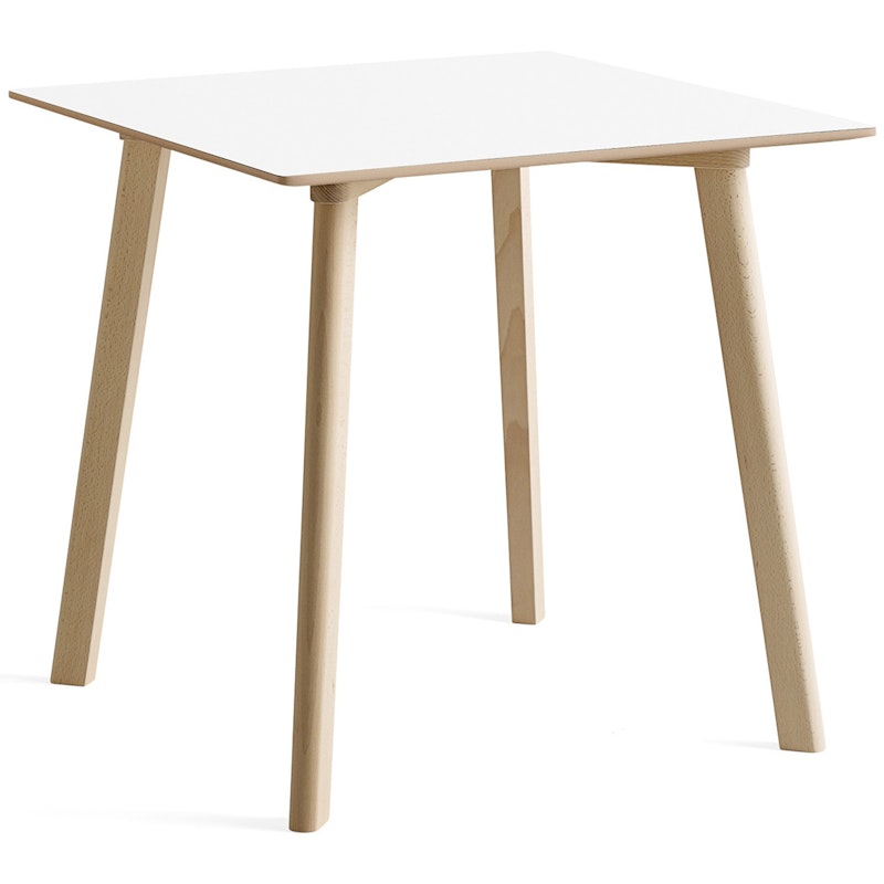 CPH Deux 210 2.0 Tisch 75x75 cm, Pearl White / Unbehandeltes Buchenholz