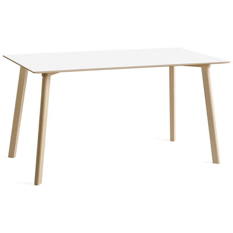 CPH Deux 210 2.0 Tisch 75x140 cm, Pearl White / Unbehandeltes Buchenholz