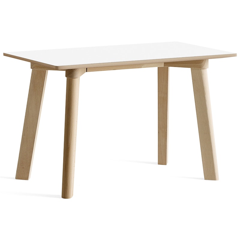 CPH Deux 215 2.0 Bank 75 cm, Pearl White / Unbehandeltes Buchenholz