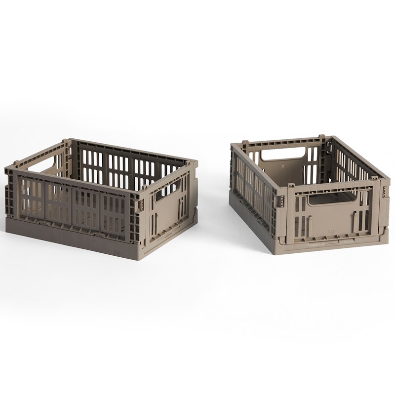 Colour Crate Mini Aufbewahrung 2-er Set, Warm Grey