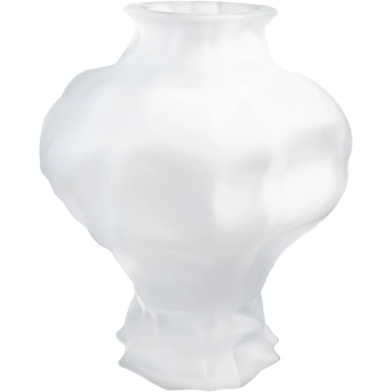 Ammonit Vase 30 cm, Frosted White