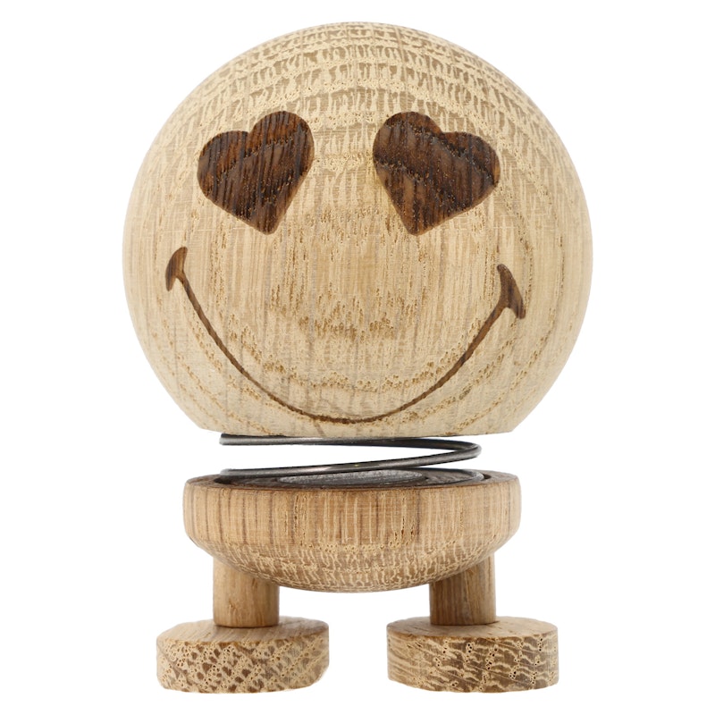 Hoptimist Smiley Love Figur S, Eiche Natur