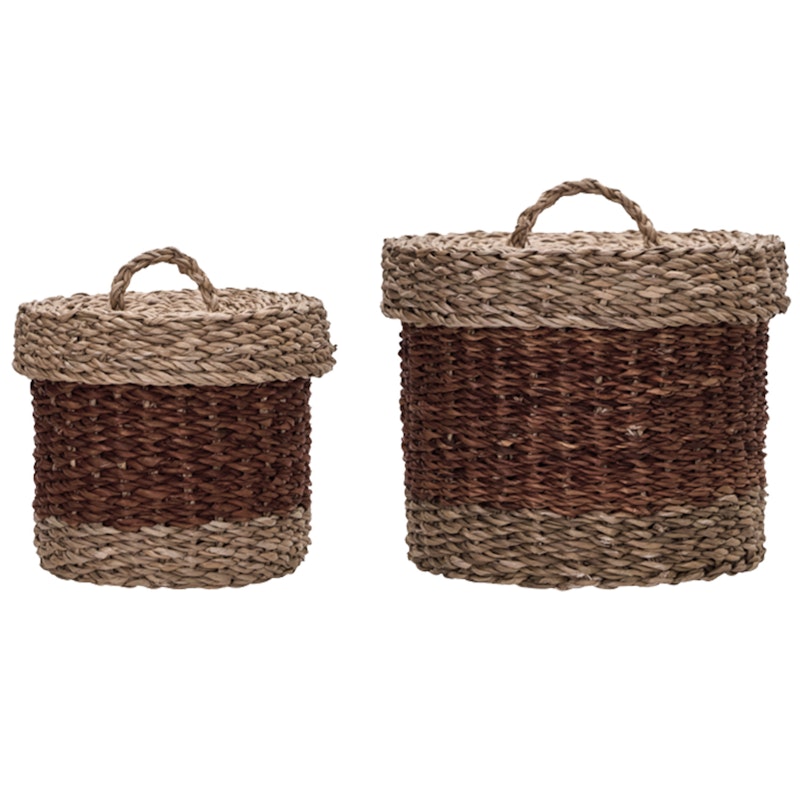 Rangi Ablagekorb 2-er Set, Braun